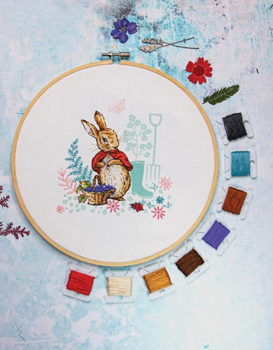 Flopsy Rabbit and her Blackberry Basket Embroidery Kit Issue 0